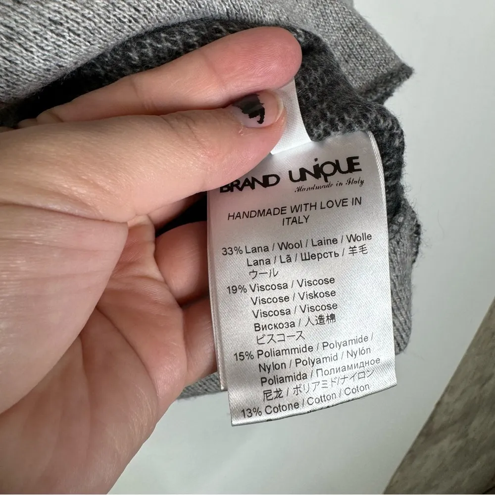 Brand Unique Wool Blend Long Sleeve Crewneck Size 0 Gray - Image 8