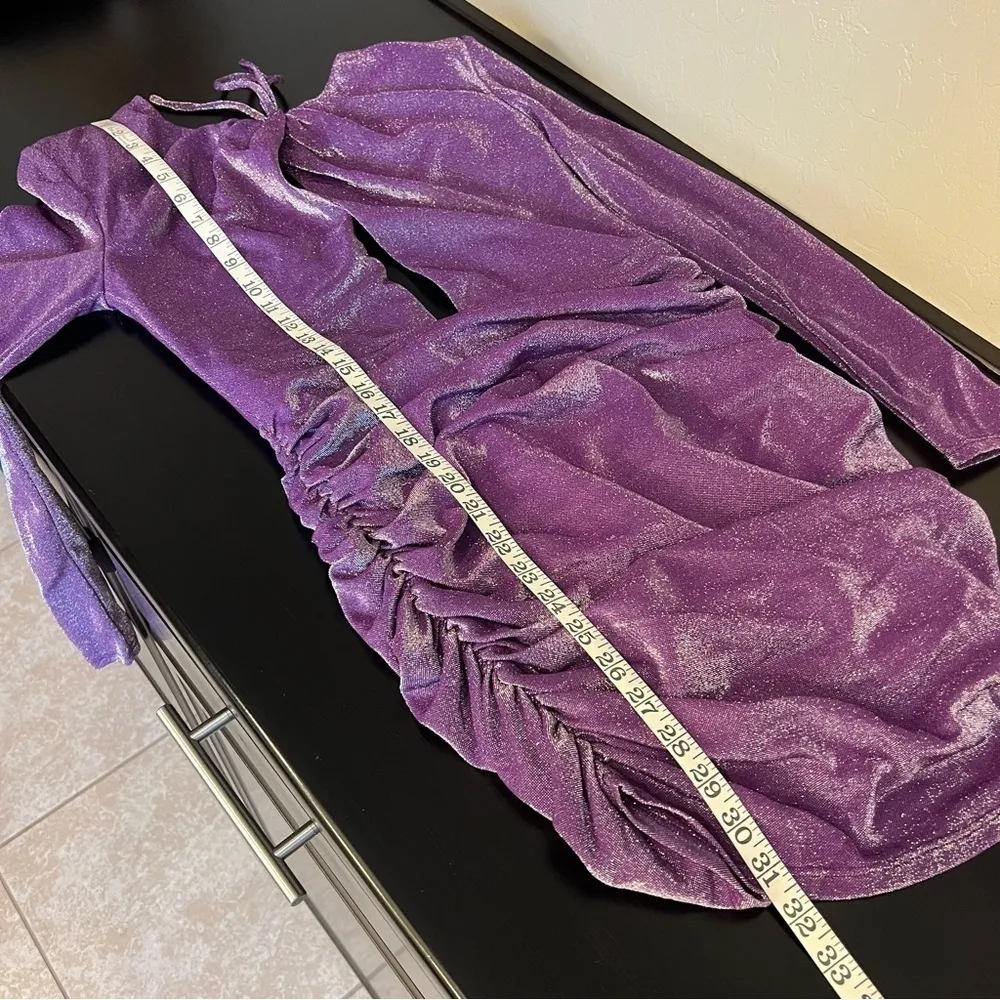 Michael Costello x REVOLVE Davey mini dress, backless, keyhole front, ruched, M - Image 10