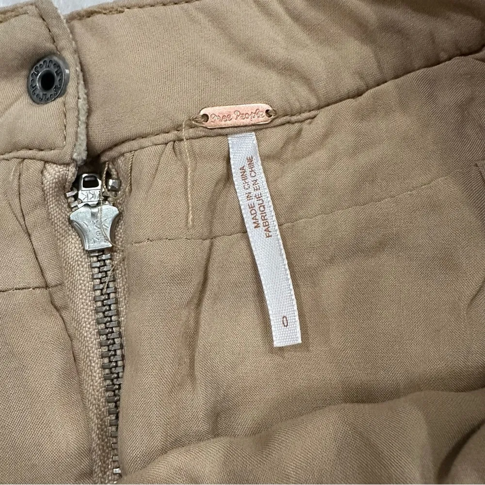 FREE PEOPLE Dust To Dust Velvet Mini Skirt Tan Lined Crushed Velvet Women's 0 - Image 8