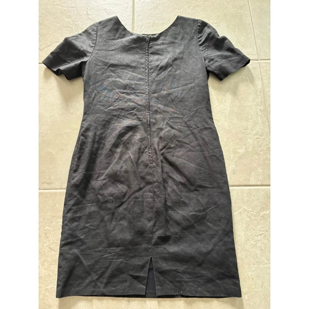 Vintage David Warren Dress Womens 4 Black Beaded Shift Cocktail Party Career 90s - Image 4