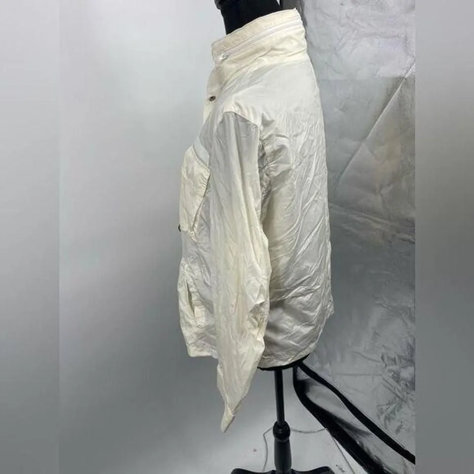 Gap  windbreaker cream jacket‎ size medium zip up - Image 5