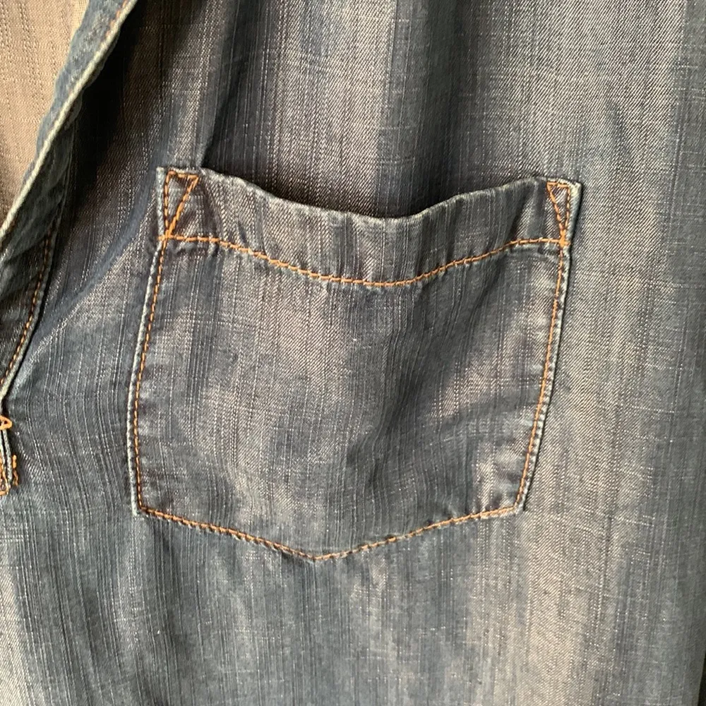 Anthropologie elevenses denim shirt - Image 3