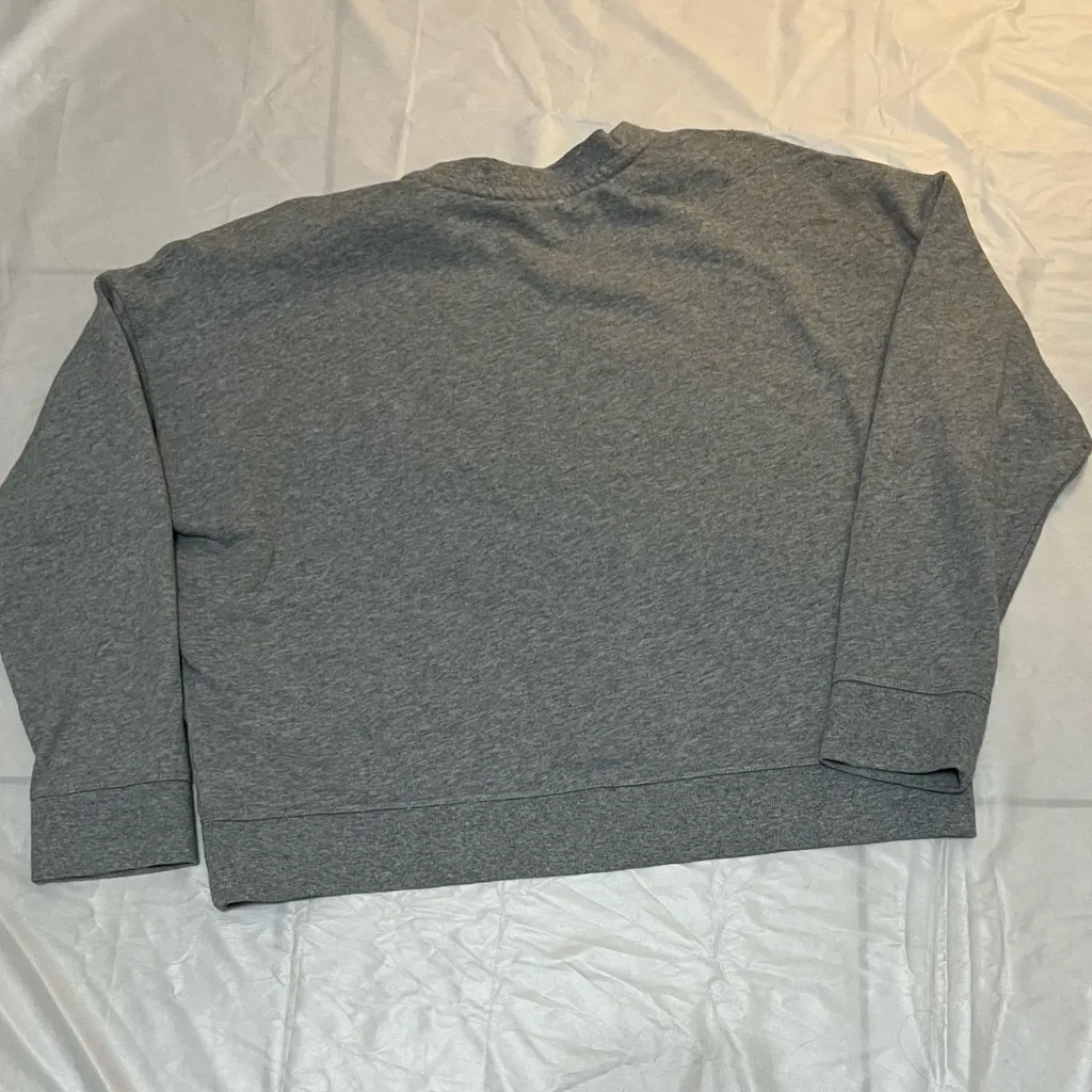 Calvin Klein Heather Gray Logo Sweater - Image 3
