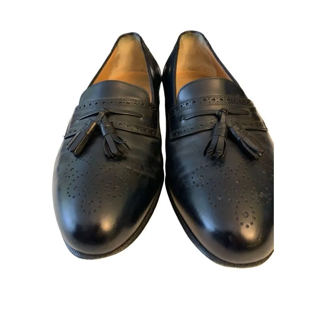 Salvatore Ferragamo leather tassel loafers dress shoes black women's size 8 - Image 8