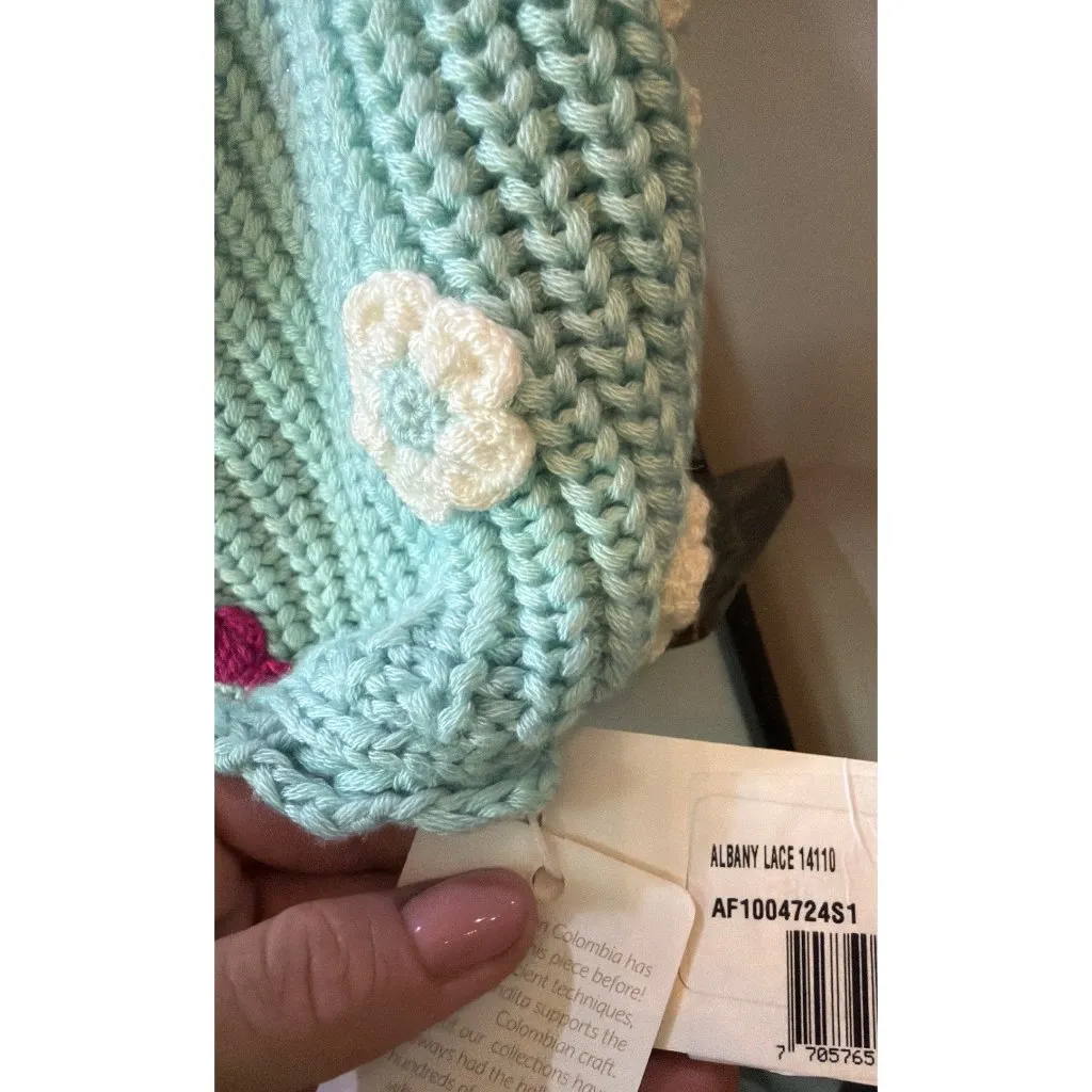 Agua Bendita x REVOLVE Albany Crop Top Aqua Floral Womens Size Large - Image 9