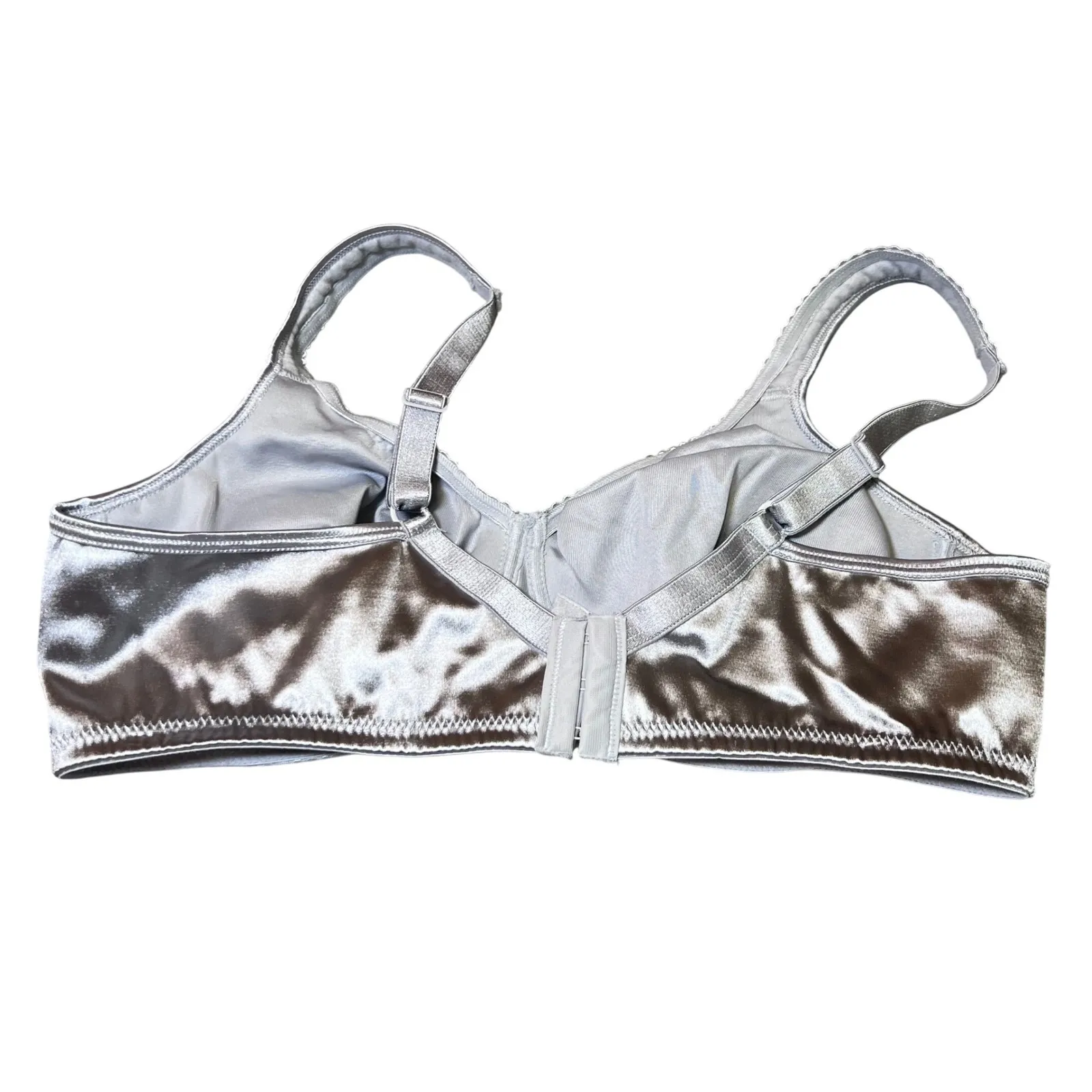 Playtex 18 Hour Ultimate Lift & Support Bra 40B Silver Jacquard Full Coverage - Image 2