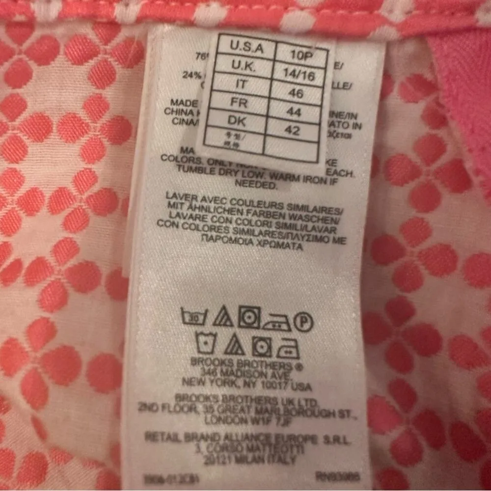 346 Brooks Brothers Pink and White Skirt sz 10 petite Career Workwear - Image 4