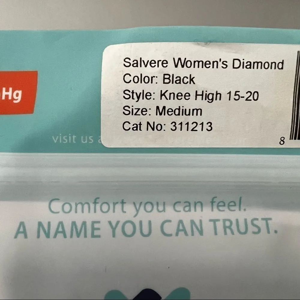 SALVERE WOMEN'S DIAMOND, 3 PAIR KNEE HIGH,‎ COMPRESSION - Image 12