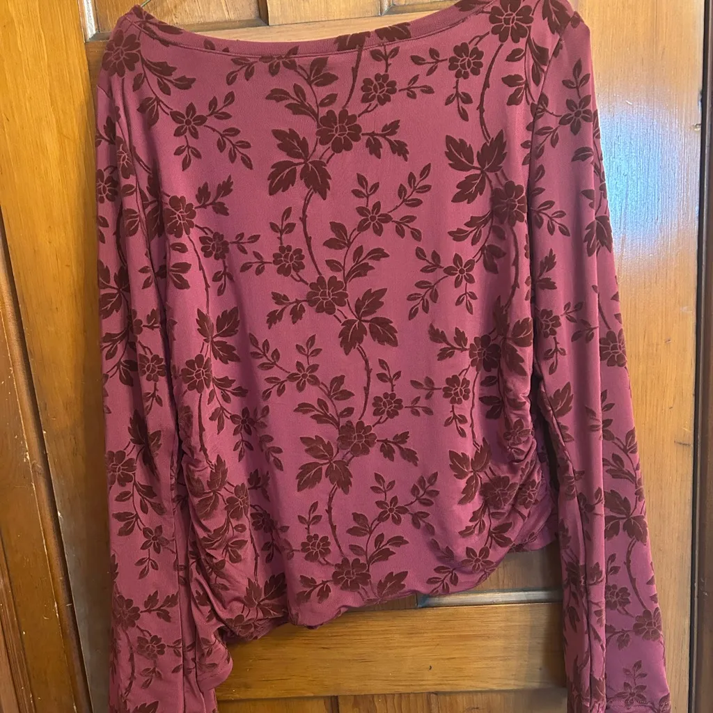 PRETTYGARDEN Women Long Sleeve Floral Mesh Top, Worn Only Once! - Image 6