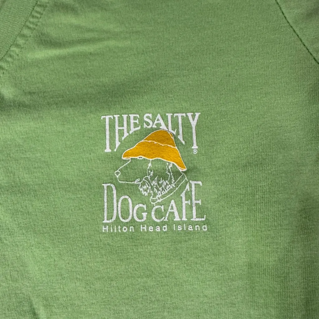 The Salty Dog Cafe Womens S/M Lime Green V-Neck Short‎ Sleeve T-shirt Dress - Image 3