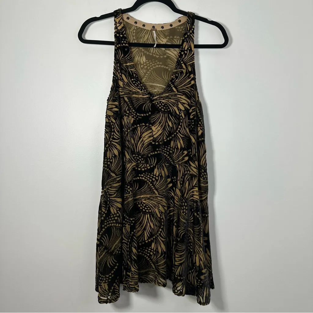 Free People Ellie Velvet Sleeveless Mini Dress Size XS - Image 4