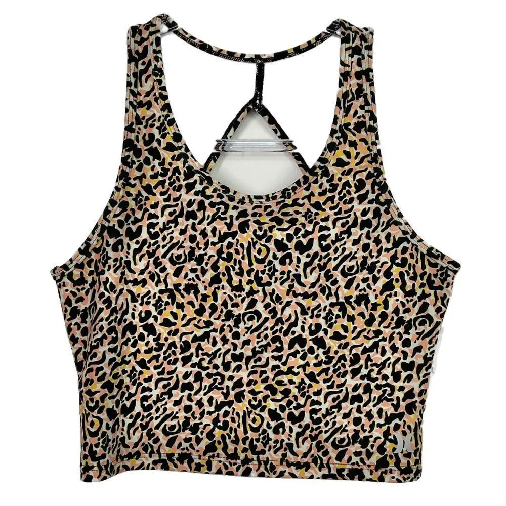 Hurley  Wild Party Animal Print Teardrop Sleeveless Crop Top XS NWT - Image 2
