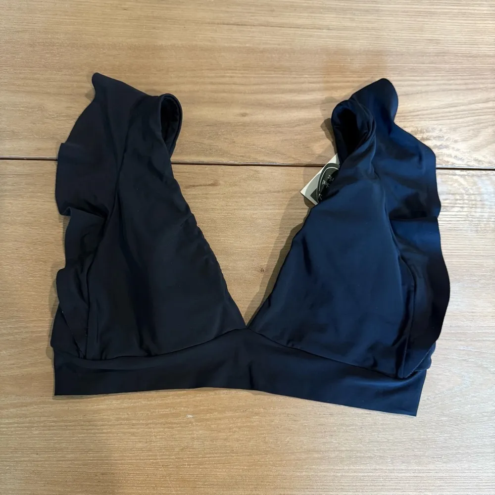 Malai Black Darling Bikini Top Size Small NWT Ruffle‎ - Image 3