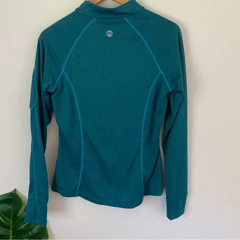 MondettaTeal Blue Athletic Jacket 1/4 Zip Pullover Women's Size Medium - Image 6