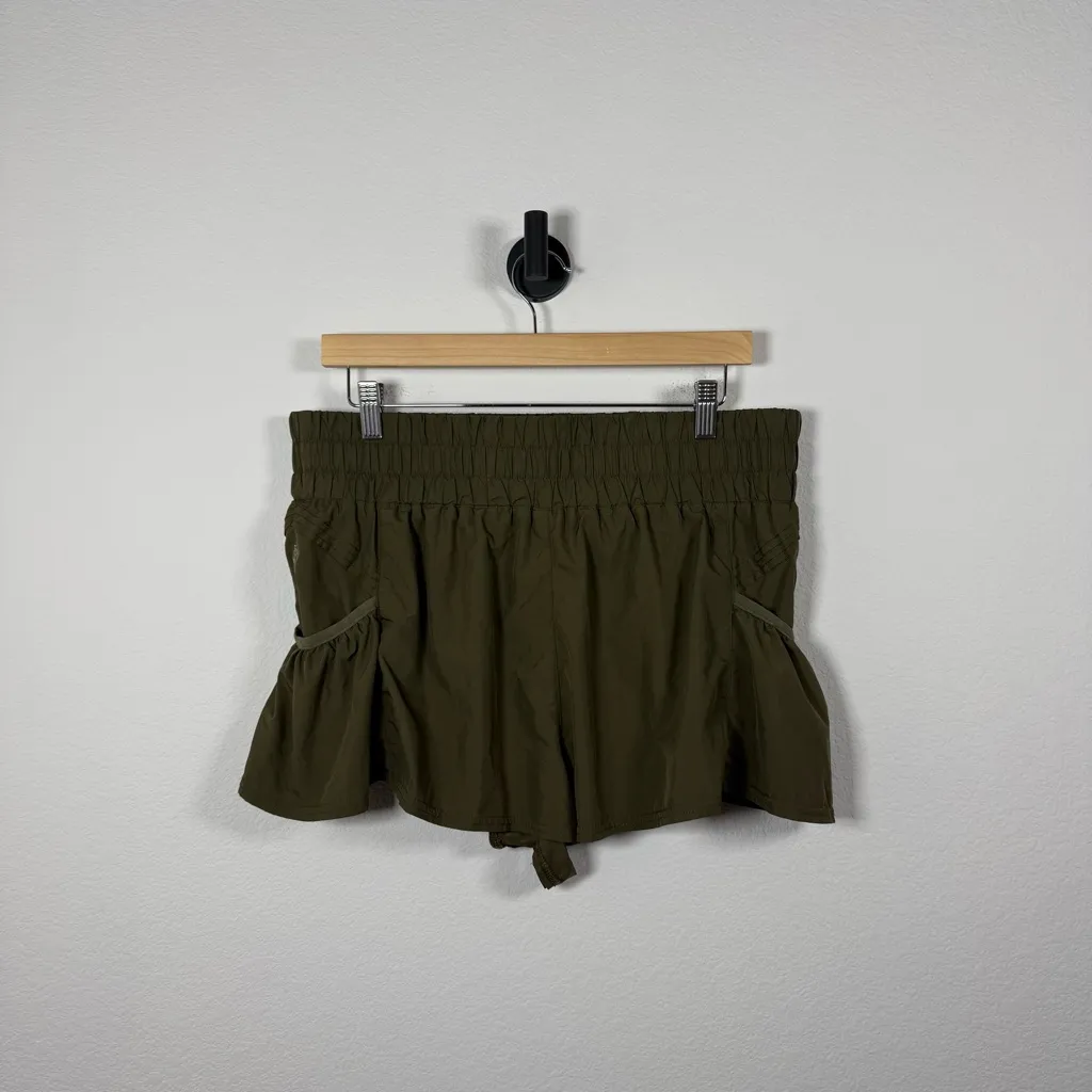 Free People Movement Get Your Flirt On Shorts in Olive Green Size XL - Image 7