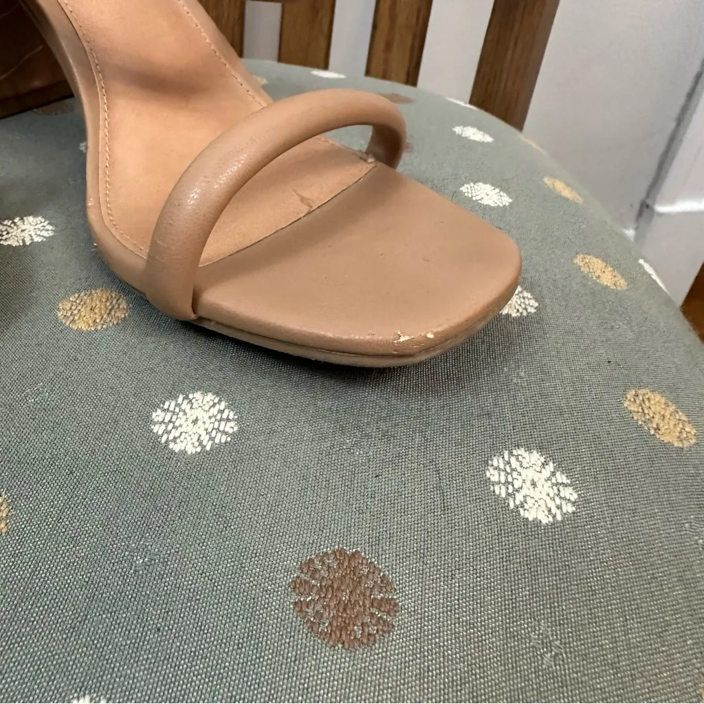 DV by Dolce Vita | Halsty Carmel Snake Material Heeled Sandals Size 9.5 Tan - Image 3