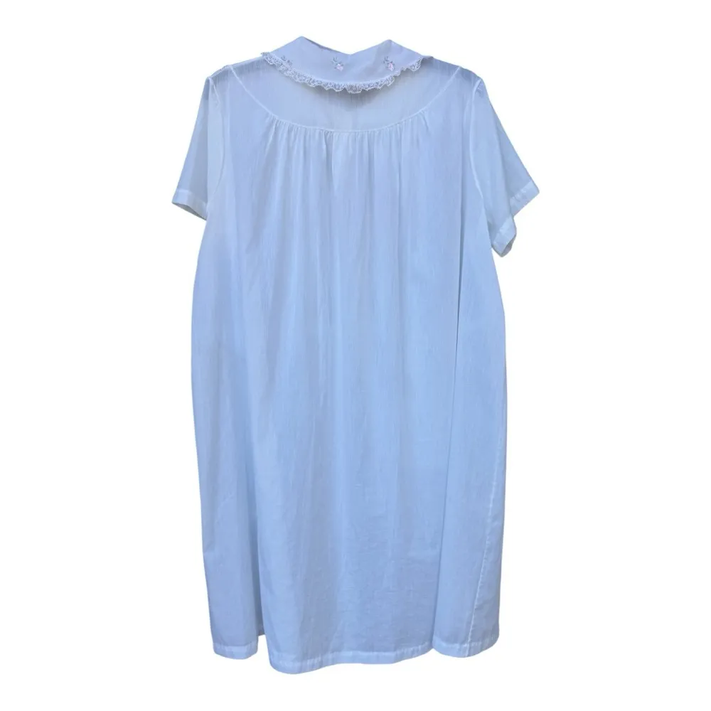 Vintage Sears Lace Babydoll Nightgown Romantic Minimalist Victorian |40/42 | L White Size L - Image 2