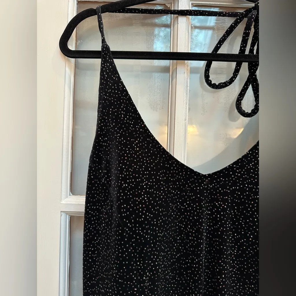 Vintage Y2K Ronni Nicole Velvet Sparkle Fairy Whimisigoth Glam Maxi Dress Size M - Image 2