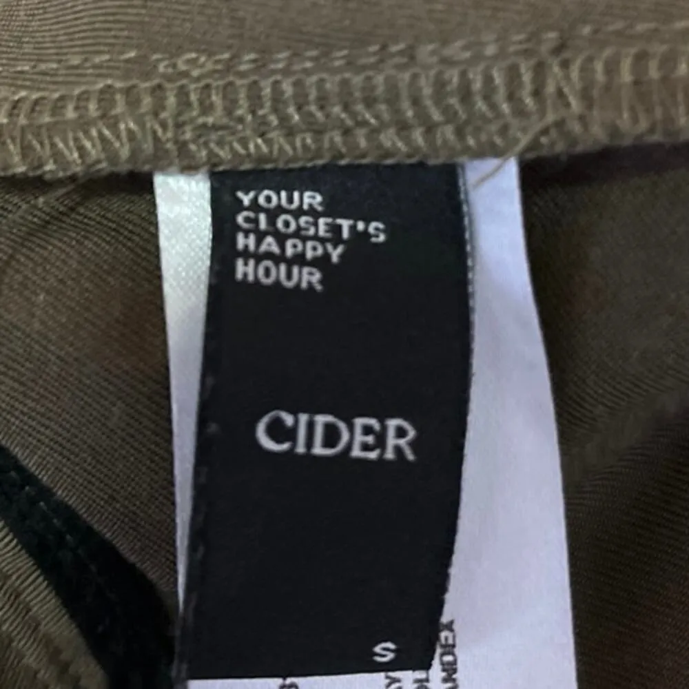 Cider Women's Tan Black Lace Bow Knot Mid Rise A Line Wrap Mini Skirt Size S - Image 6