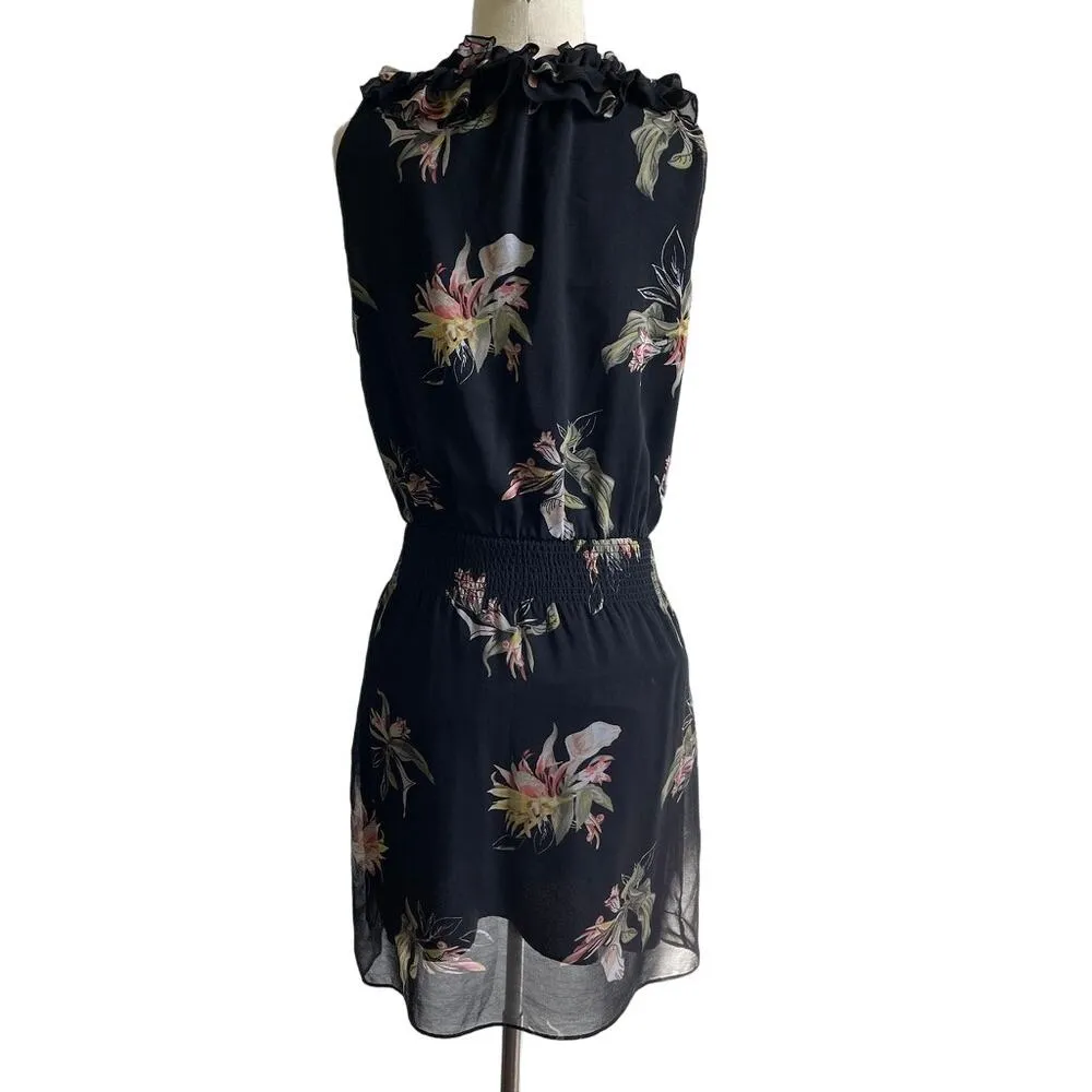 White House Black Market Black Floral Blouson Dress - Image 8