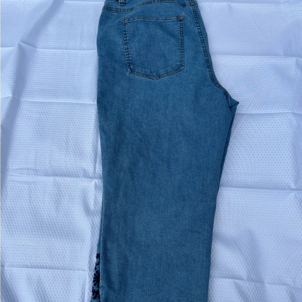 Woman Within Light Blue Denim Capris size 12 - Image 7