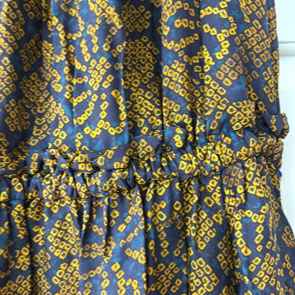 NEW ULLA JOHNSON Mika Dress in Hemlock Midi Size 8 Patterned Shoulder Tie Dress - Image 4