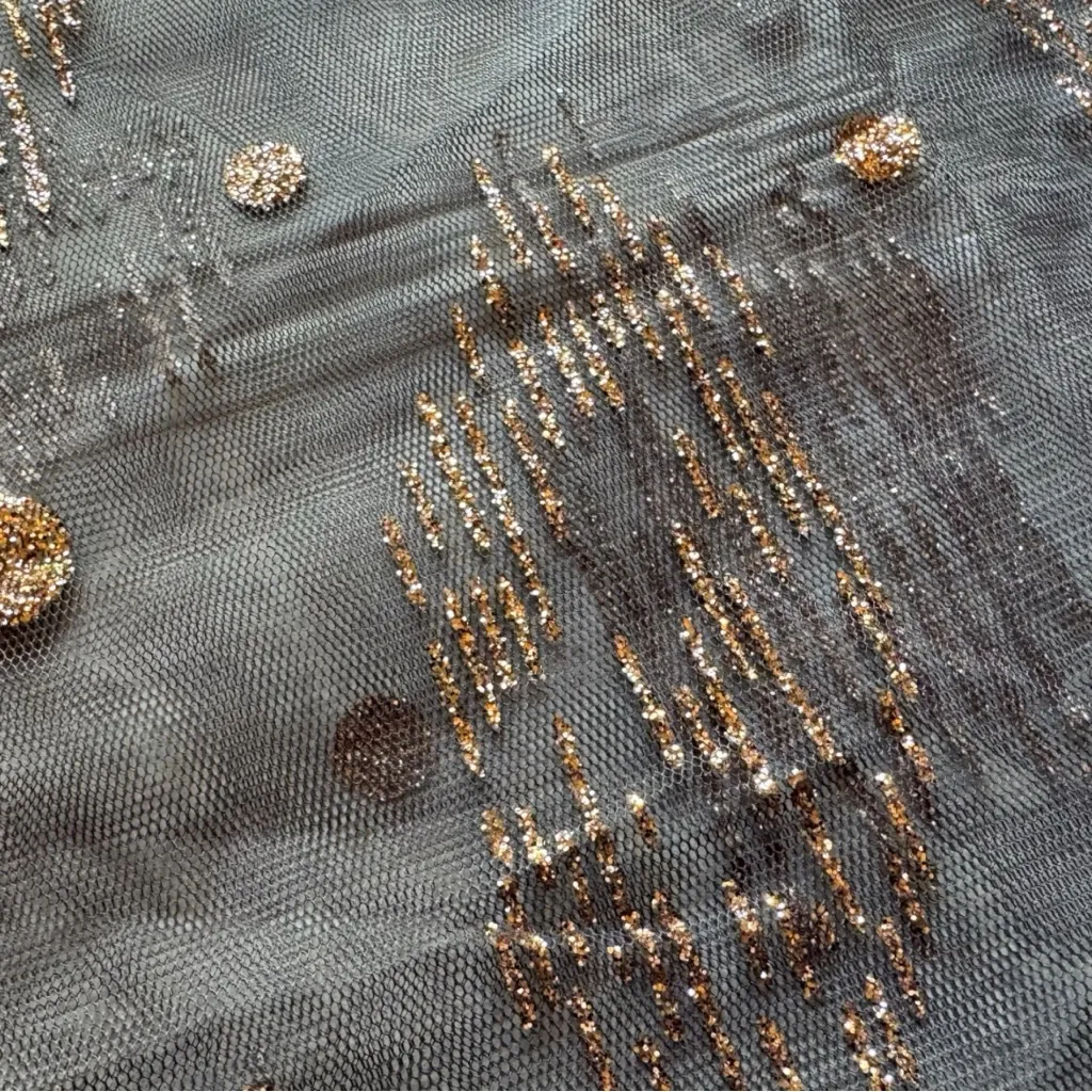 Forever 21 XXI Sheer Glitter Mesh Top - Size Small - Image 7