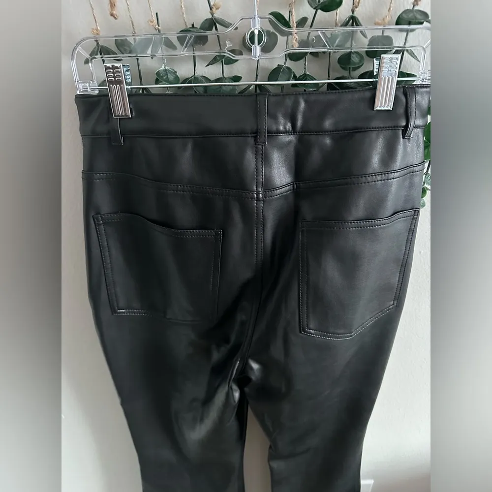 M.M. LaFleur Black Vegan Leather Wide Leg Crops- The Archie Pant - Image 9