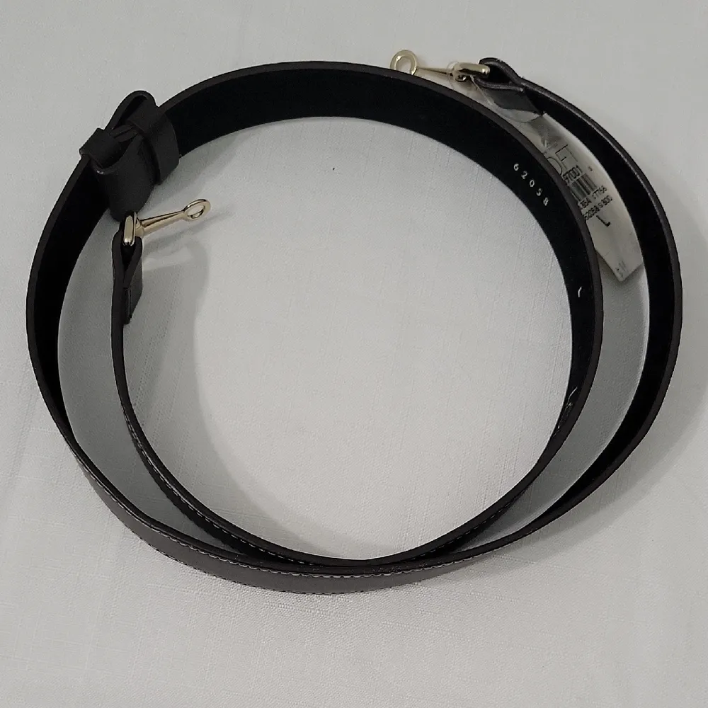 LOFT Dark Brawn Belt with Gold Clasp Adjustable Size L - Image 3