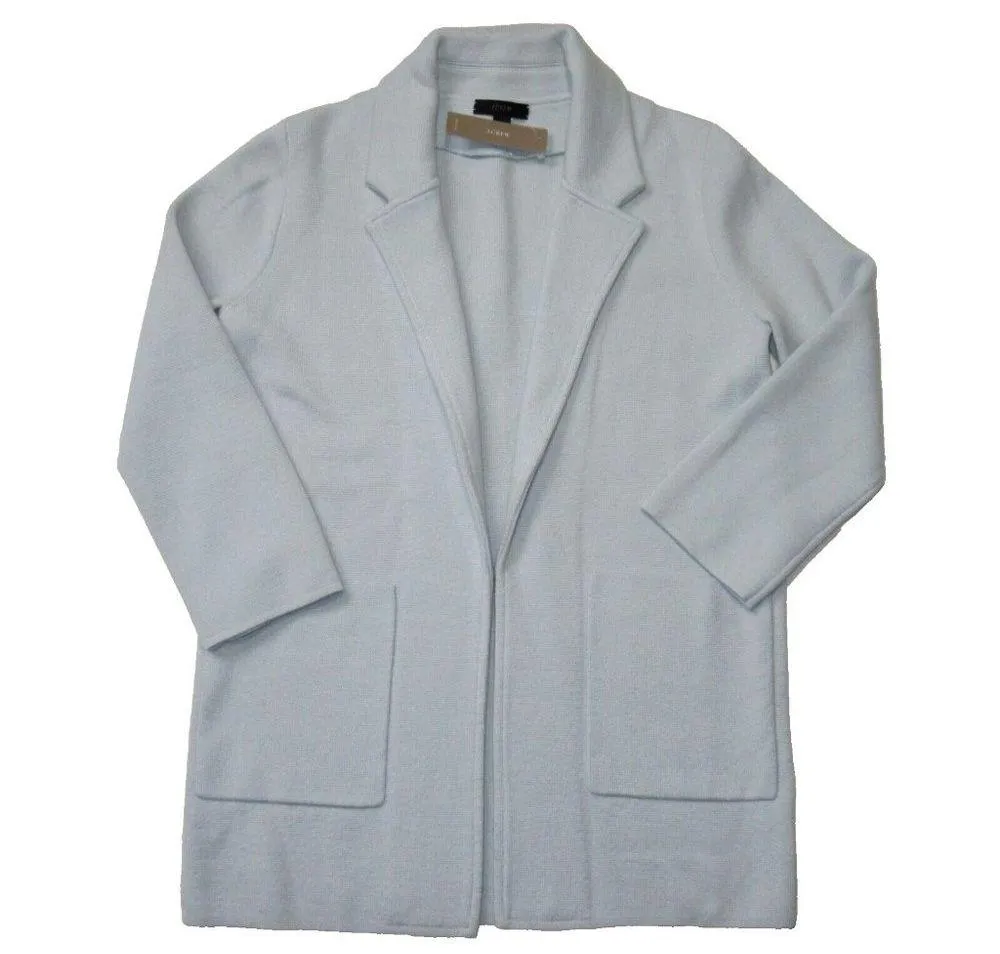 NWT J.Crew Sophie in Classic Sky Blue Open-Front Sweater Blazer Cardigan XS $158 - Image 2