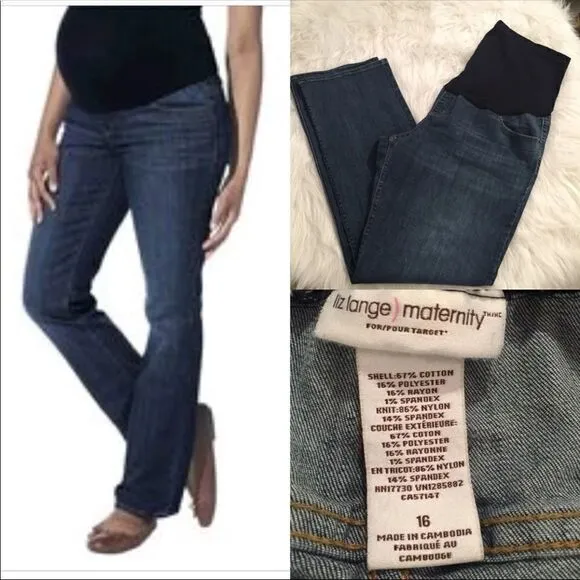 HOST PICK Liz Lounge Maternity Jeans! Comfy! Blue Size undefined - Image 2
