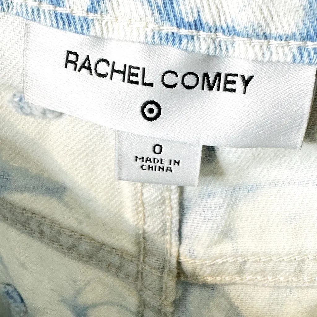 Rachel Comey Tie Dye Blue White High Rise Tapered Leg Jeans Size 0 - Image 10