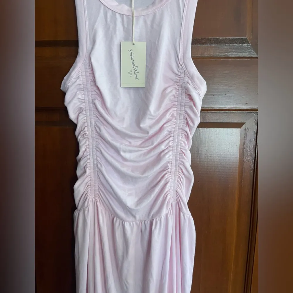 Universal thread side gathered Pink Sleeveless midi Dress small - Image 7