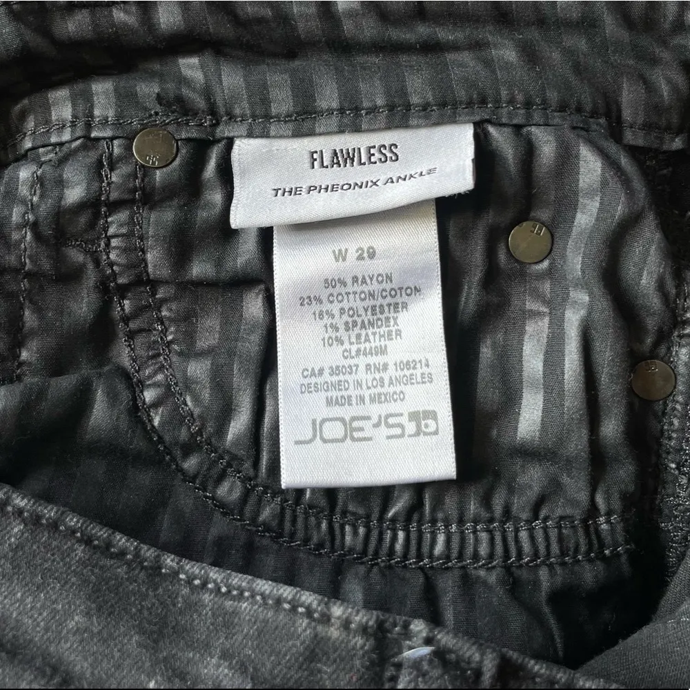 𝅺JOE’S Flawless Phoenix Skinny Ankle Leather Jeans - Image 5