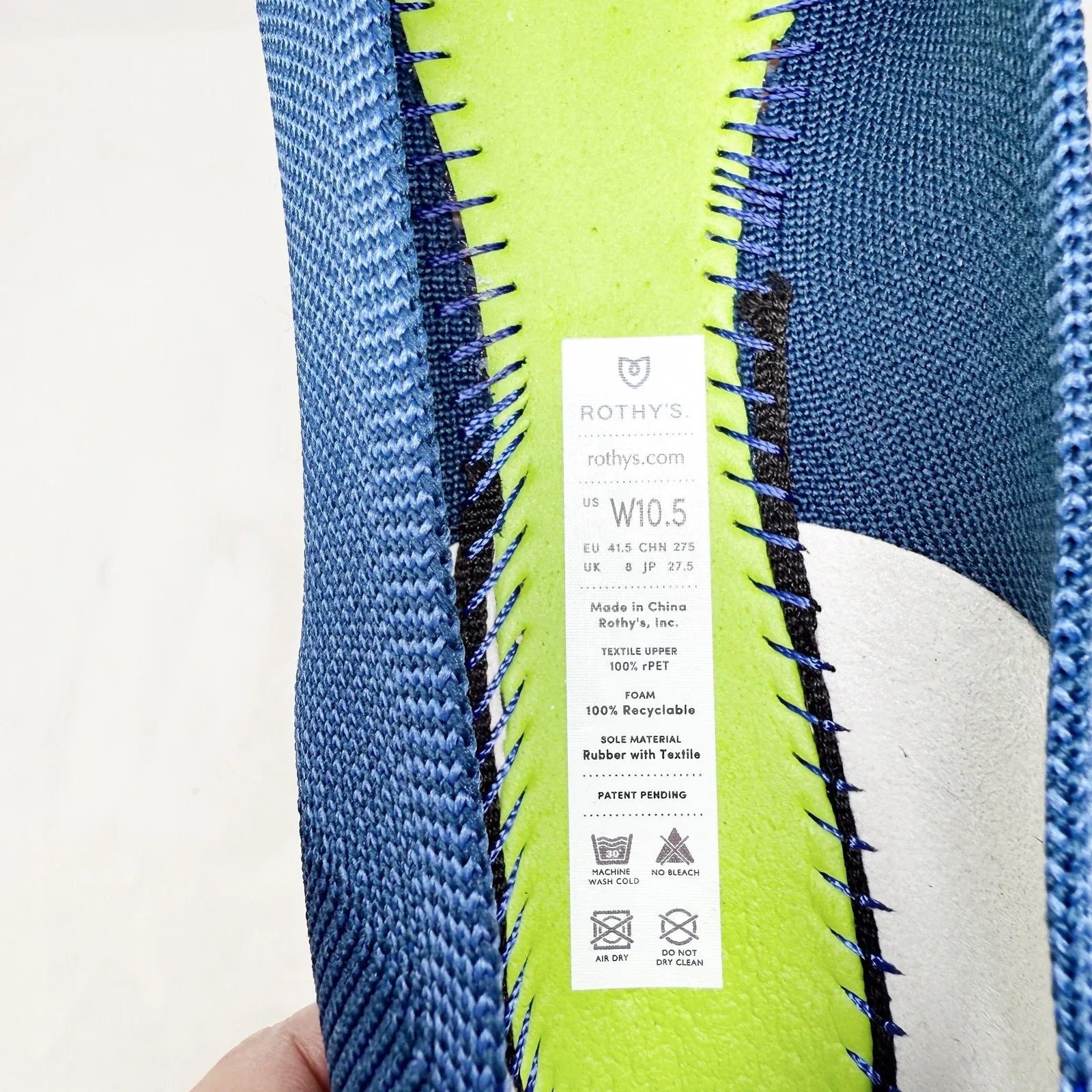 [Rothy’s] The Point Deep Ocean Blue Slip On Washable Ballet Flats Like New 10.5 - Image 11