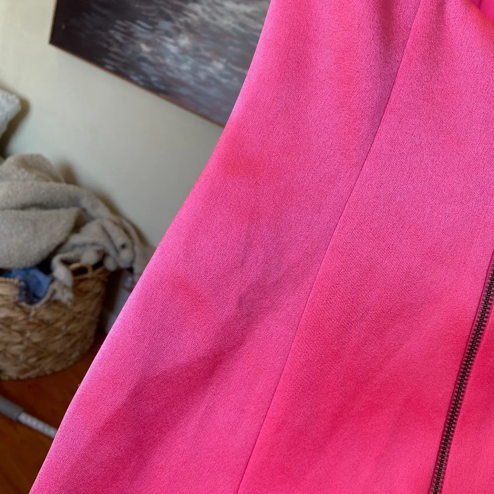 NWT Alice + Olivia Nelle Mini Dress in Barbie Neon Pink Size 0 $265 - Image 12