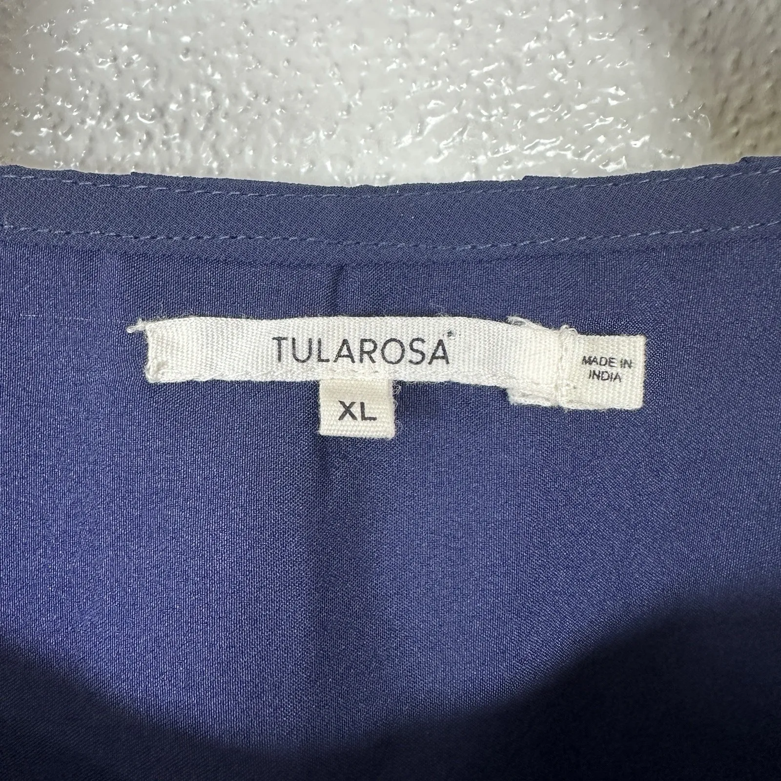 Tularosa Sienna Mini Dress Blue Pinstriped Size XL Slouchy‎ Oversized Punk Rock - Image 5