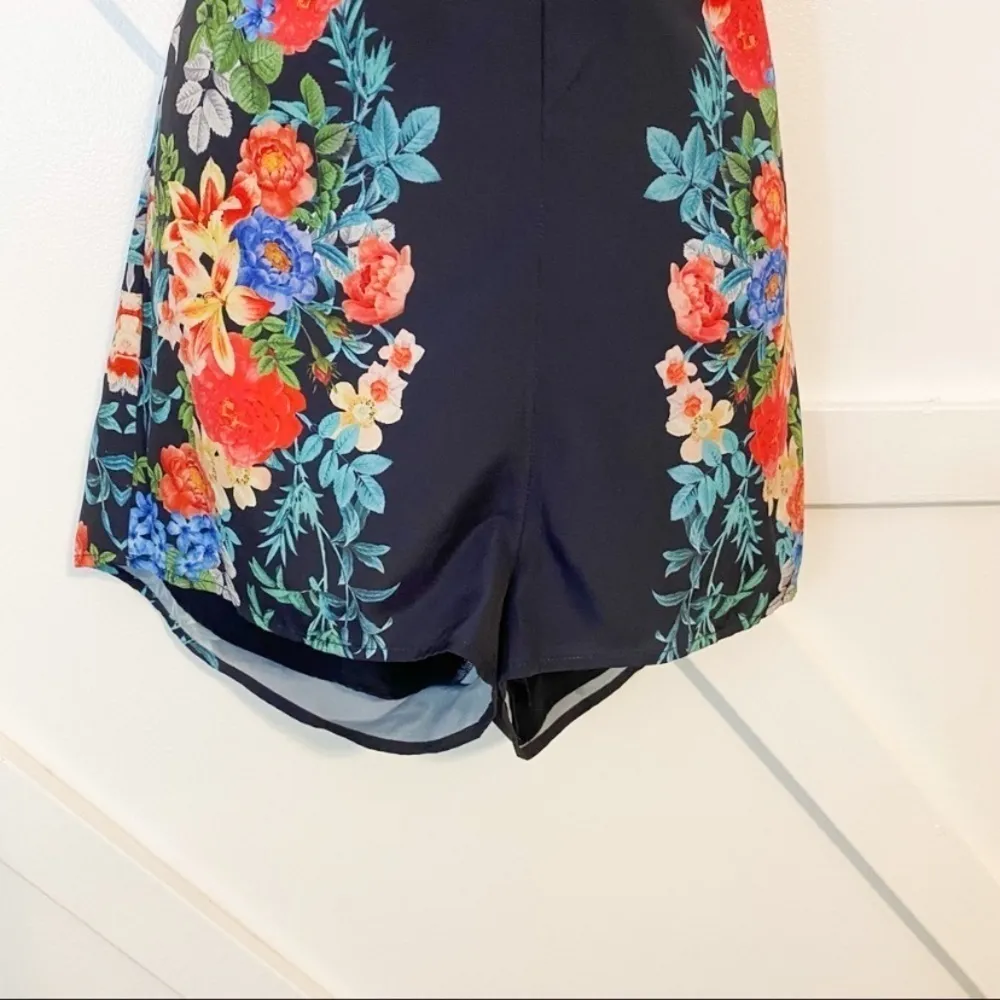 Keepsake Botanical Navy Floral Playsuit Romper Sz Small - Image 10
