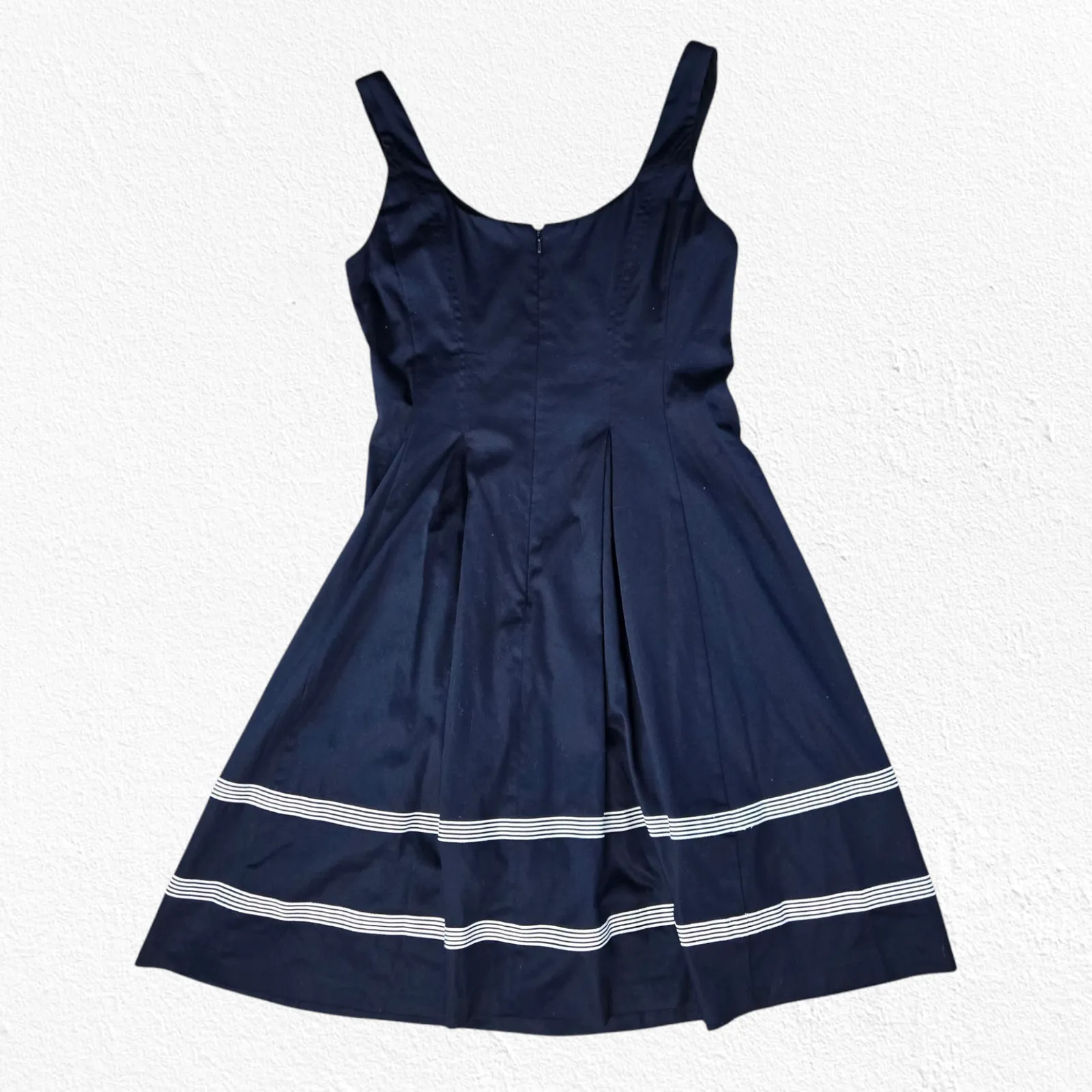 Nine West Dark Pacific Navy Blue Sleeveless Classic Fit and Flare Dress Size 4 - Image 11