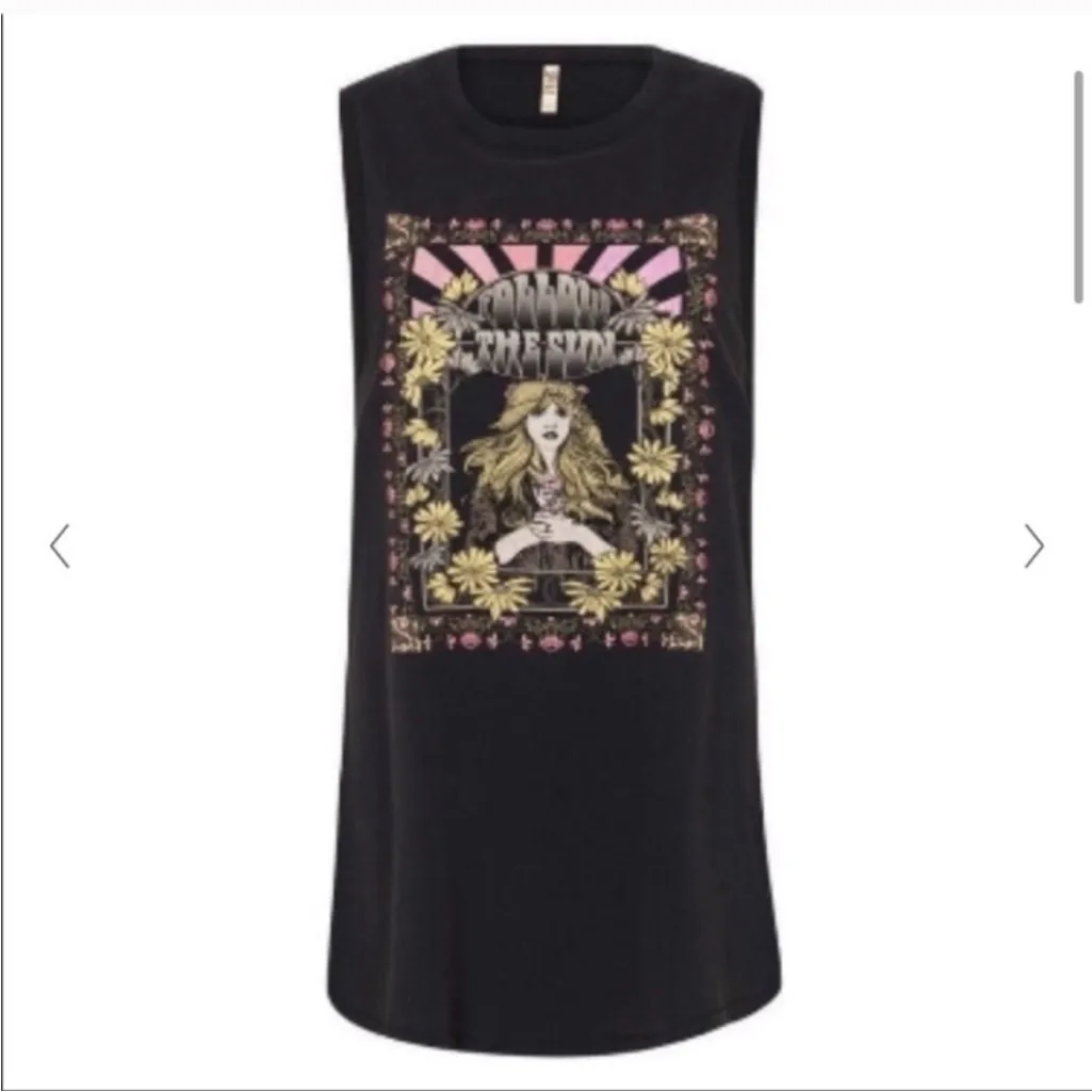 Spell and the gypsy follow the sun black Stevie nicks tshirt dress xxs - Image 12
