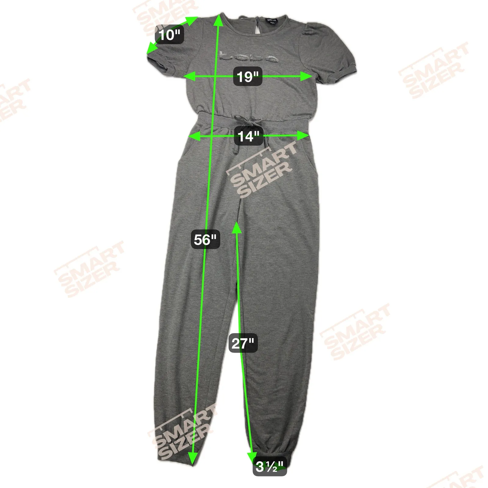 Bebe  One Piece Soft Jersey Knit Romper Ombré Crystal Logo Gray Pull On Size M - Image 6