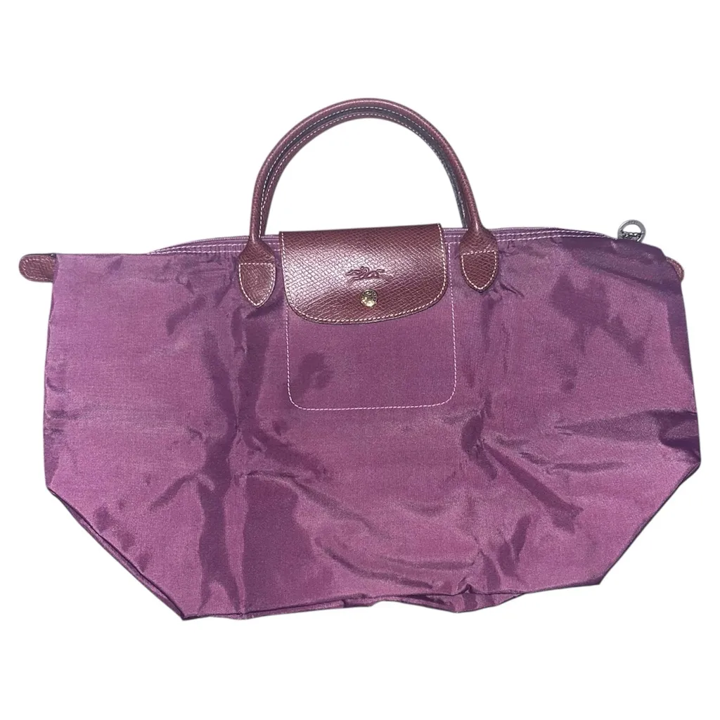Longchamp Le Pliage Original Top Handle Bag - Medium - Plum - Image 3