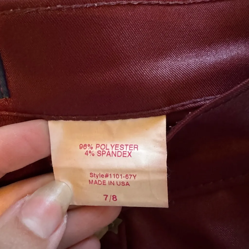 Bubblegum USA y2k Rich Burgundy Trousers - Image 6