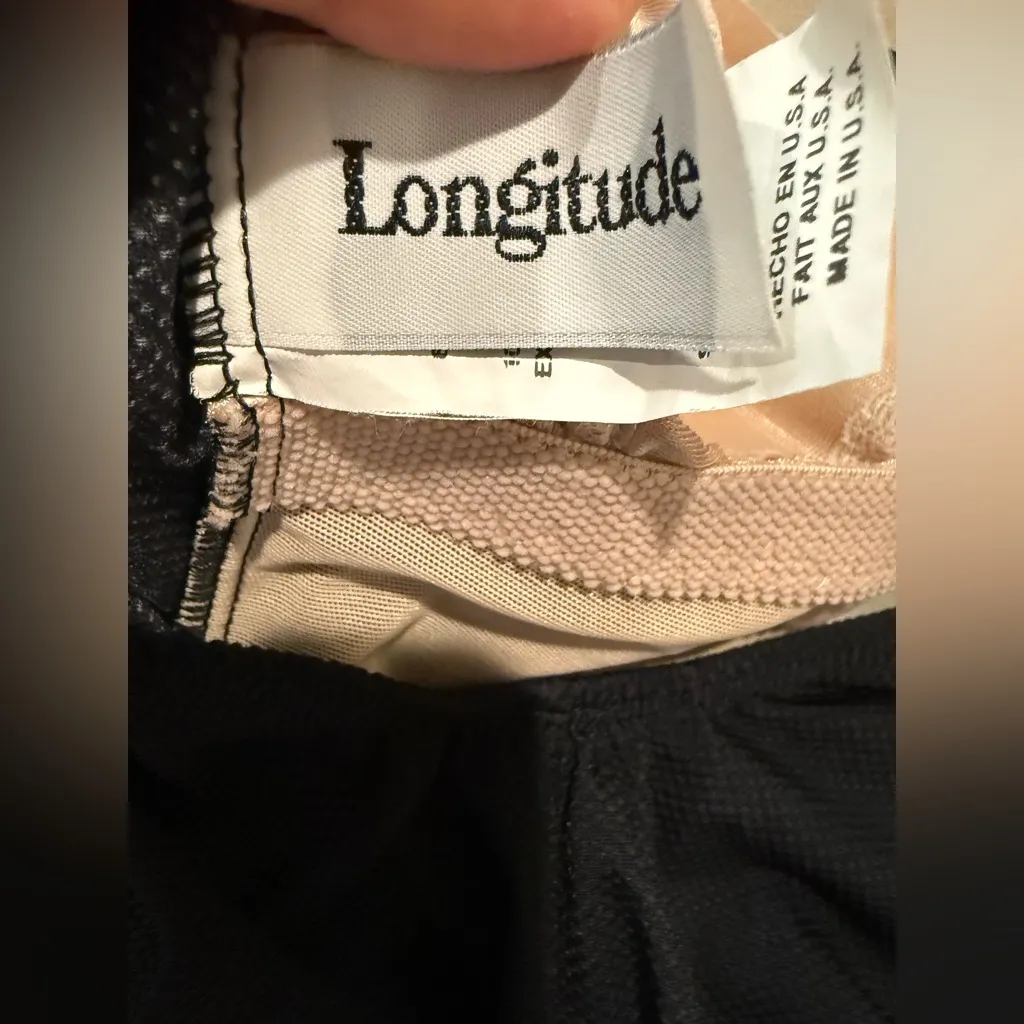 Longitude Black Swimsuit with‎ Blue and Yellow Floral Accents Size 8 - Image 3