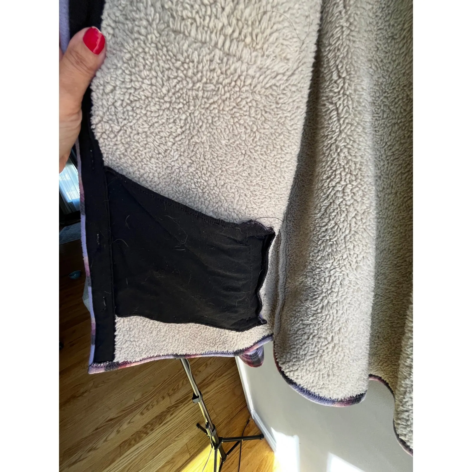 Sage Collective Womens Plaid Sherpa Lined Shirt Jacket Purple Burgundy
Fall Size M - Image 5