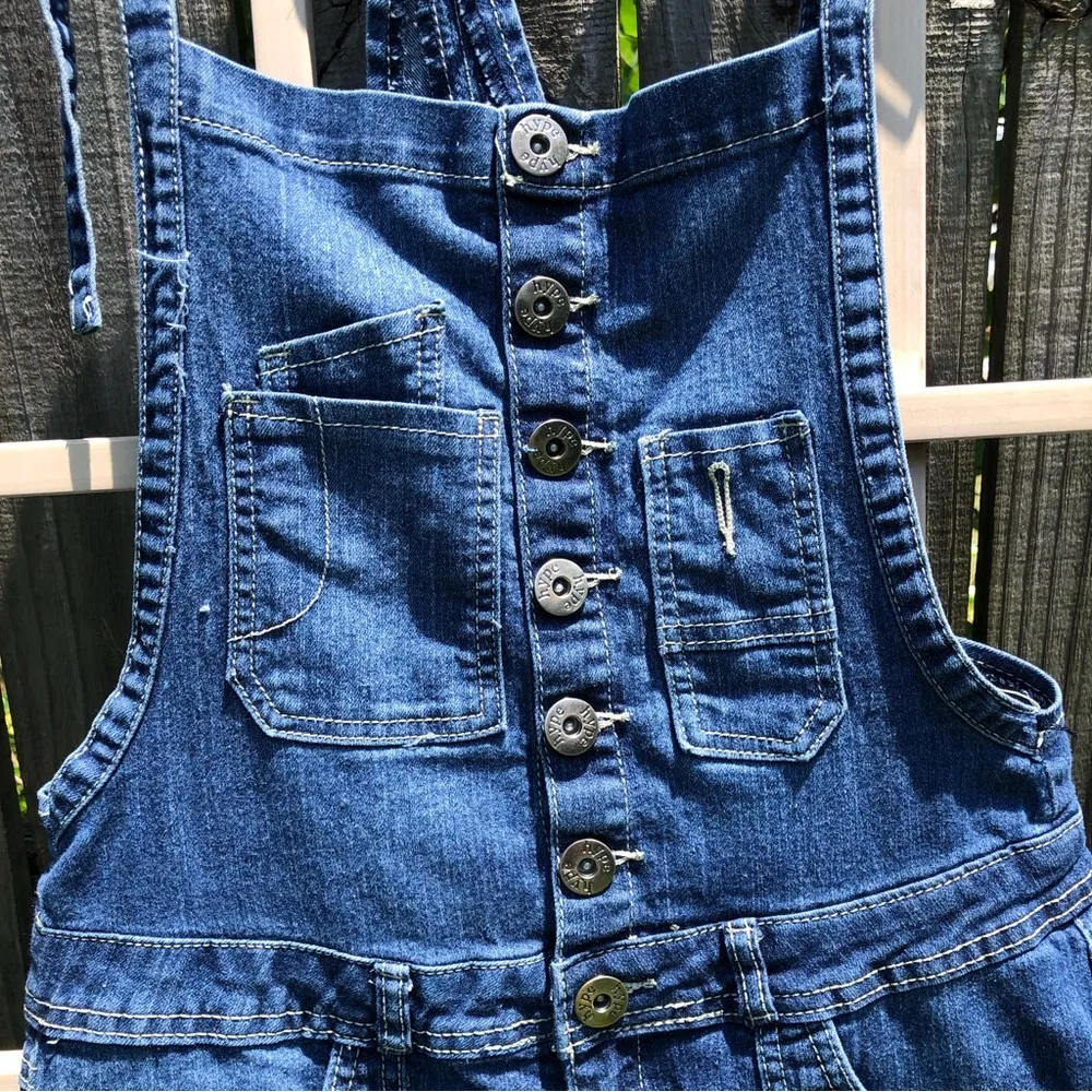 Hype Blue Jeans Overalls Dungarees M Size undefined - Image 3