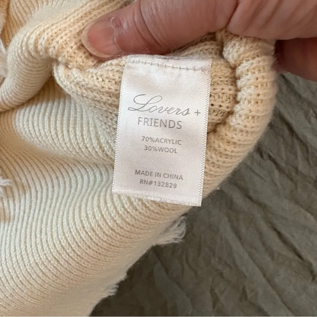 Lovers + Friends Destroyed Wool Blend Prospect Sweater. Size Small. - Image 10