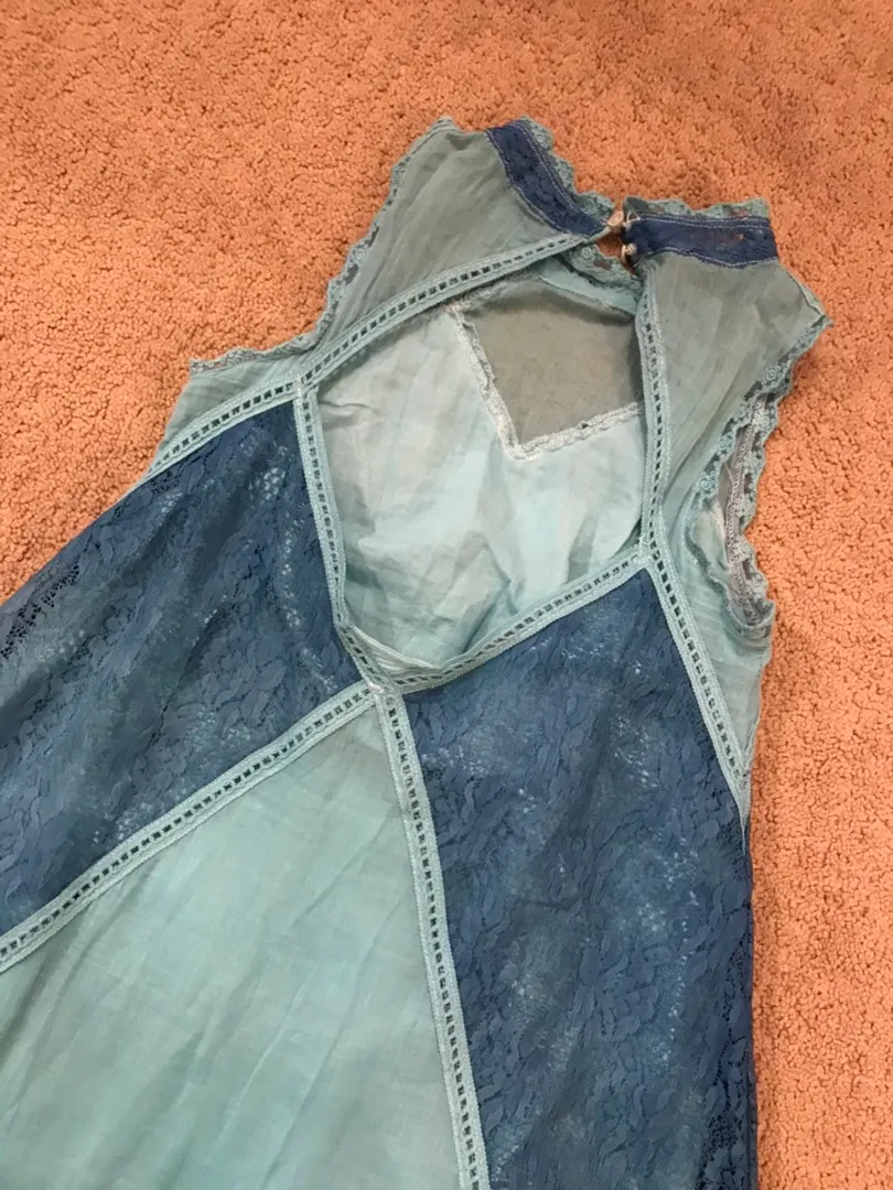 Free People Vintage Blue Sundress - Image 2