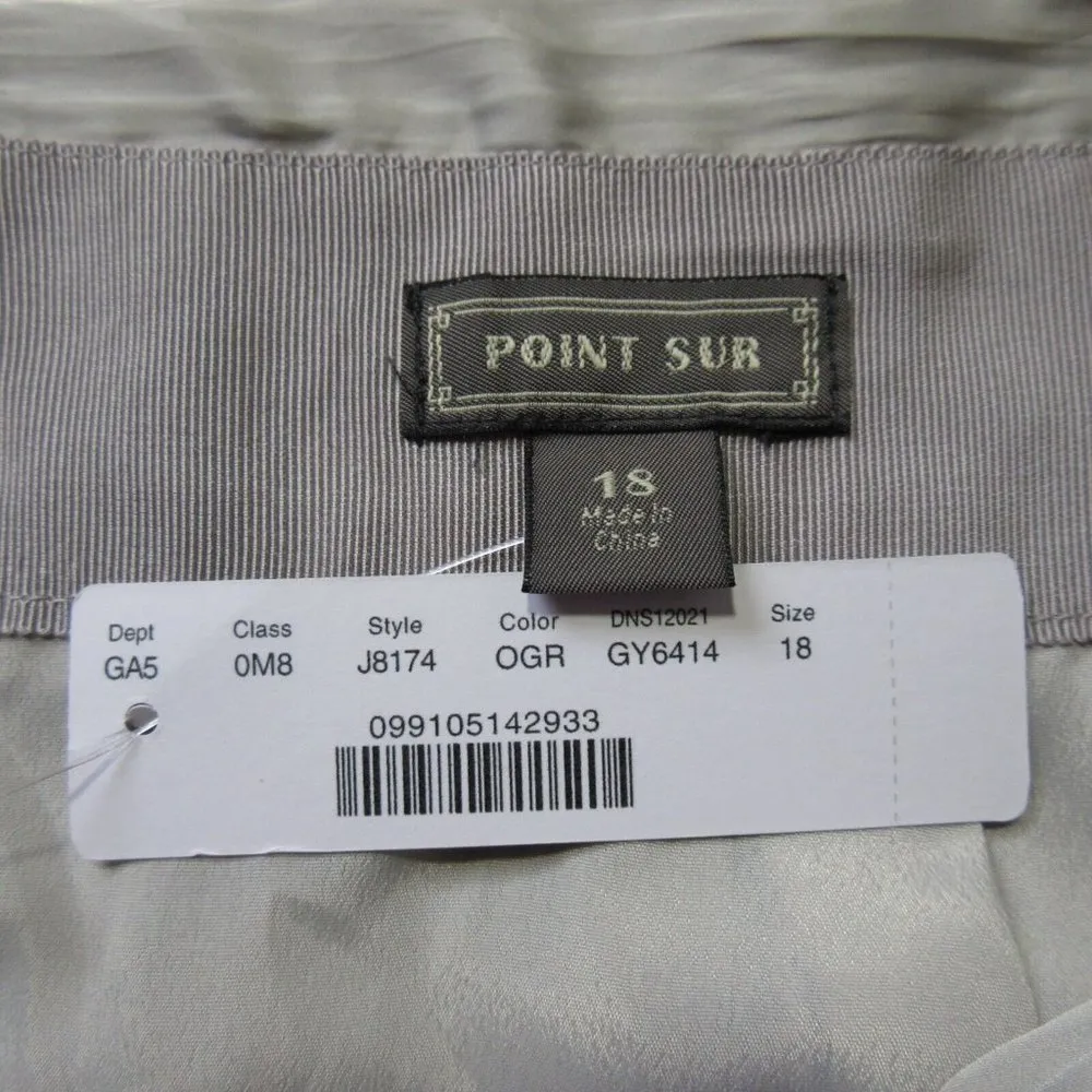 NWT J.Crew Point Sur Crinkled Maxi in Oyster Gray Long Skirt 18 $128 - Image 5