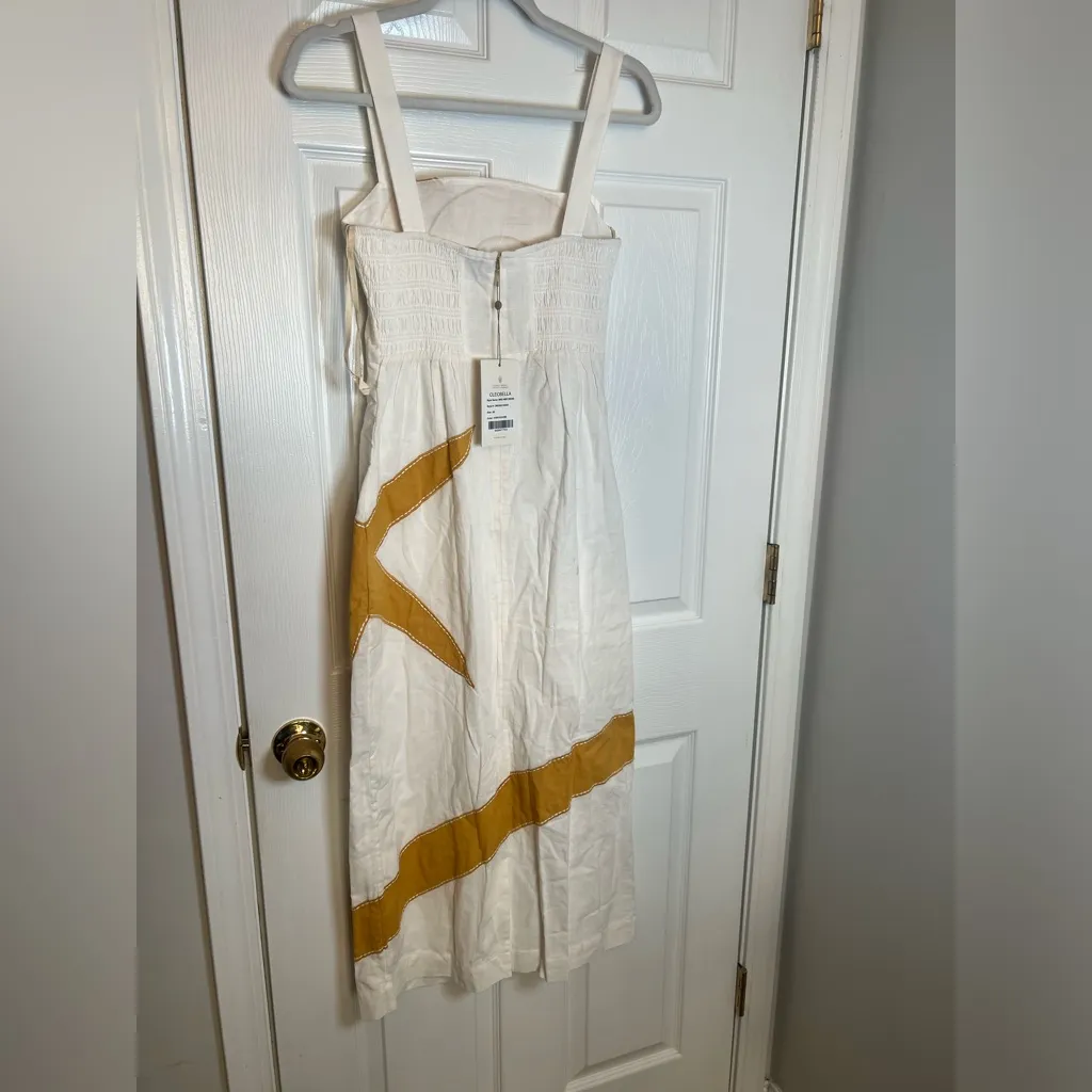 Cleobella Brie Midi Dress in Ivory & Ochre - Image 8